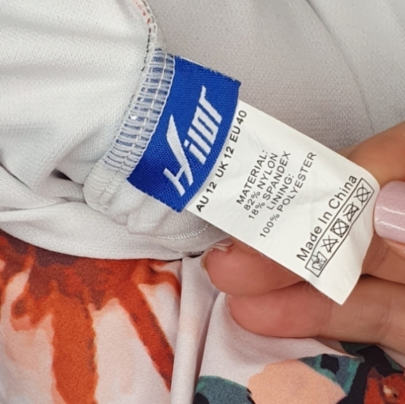 Hilor Women's One Piece Swimsuit One Shoulder Size 8 Floral Print - Picture 9 of 11